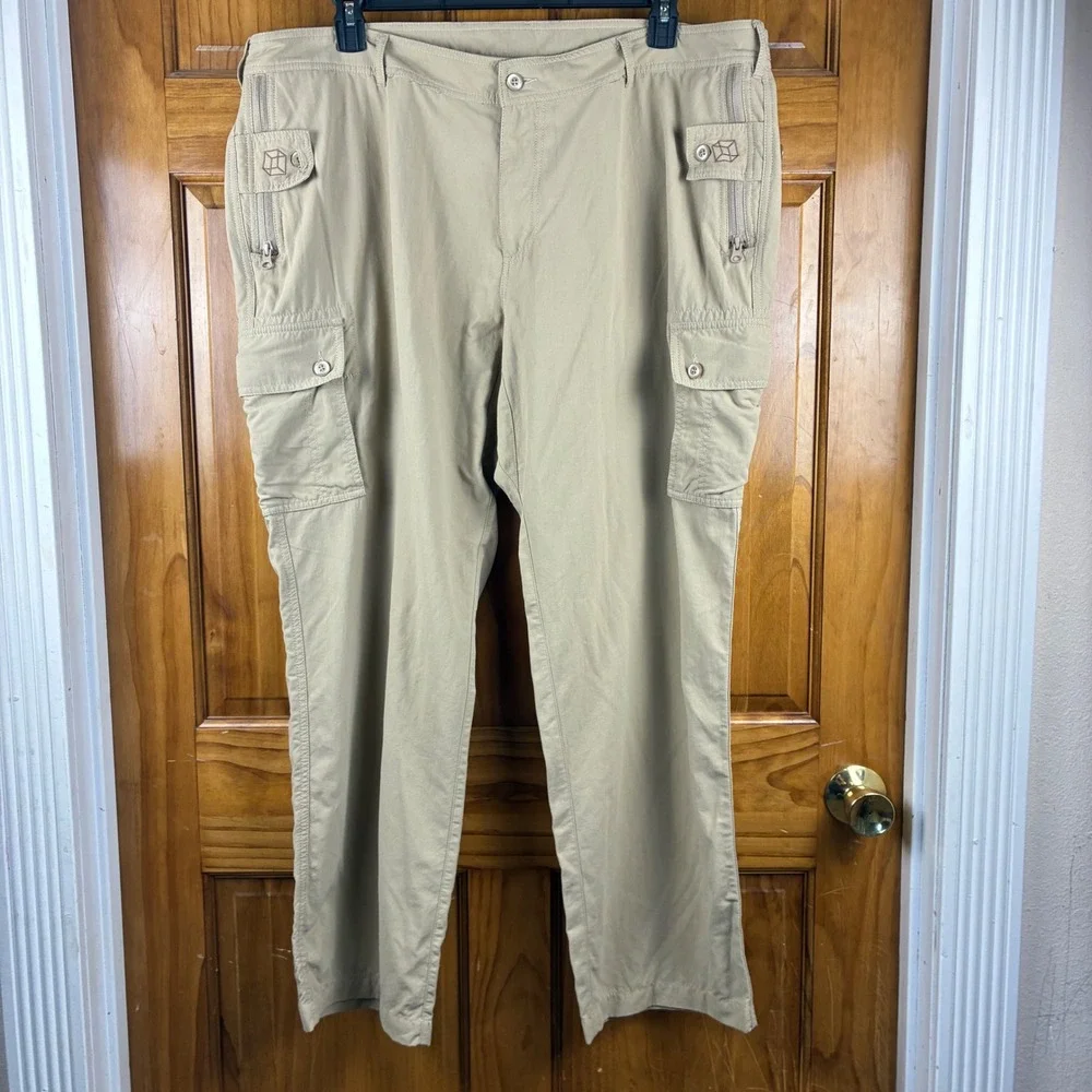 Clothing Arts P^cubed Mens 42x30 Pick-Pocket Proof Travel Tactical Pants Khaki